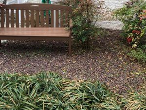 rain barrel in courtyard